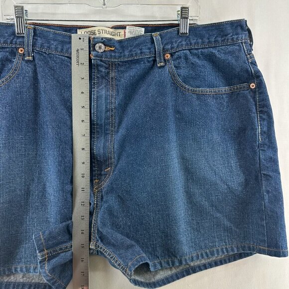 Levi's 569 Loose Straight Boyfriend Jean Shorts Womens W44 High Rise Denim Blue - Picture 6 of 9
